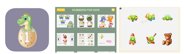 Numbers for Kids app en
schermopnames.