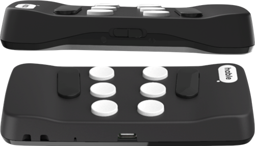 Boven- en onderzijde van het Hable One
toetsenbordje