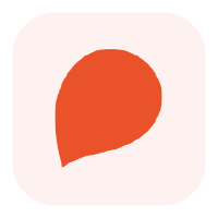 Storytel logo. Het app-pictogram van Storytel heeft de vorm van een
gestileerde oranje S.