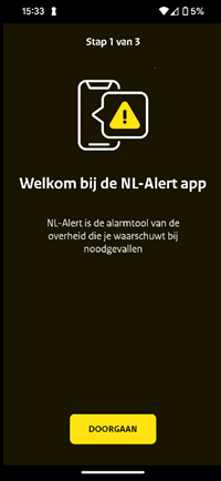 Welkom bij de NL-alert App