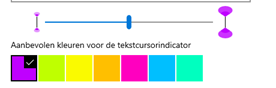 Cursormarkering met keuze uit diverse kleuren in Windows
10