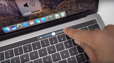 De Touch Bar op een MacBook Pro