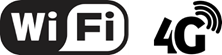 Logo's van WiFi en 4G