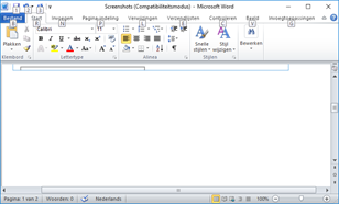 Voorbeeld van een schuifknop in de statusbalk waarmee je teksten vergroot kunt
weergeven in een Windows programma.