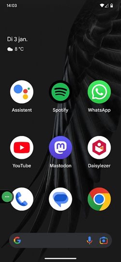Grote apps op het scherm 