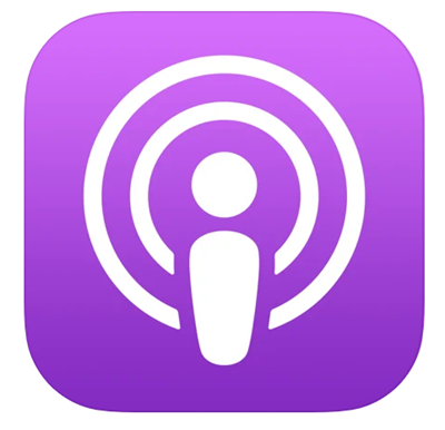 Logo van de Podcasts app