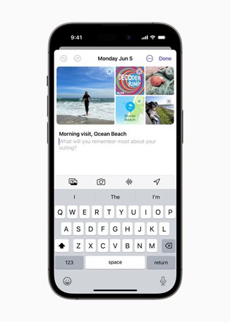 Dagboek app waarin je tekst, afbeeldingen locatie maar ook muziek kunt
toevoegen