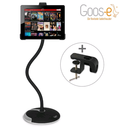 Goos-e iPad / tablethouder met uitgelichte
montageklem