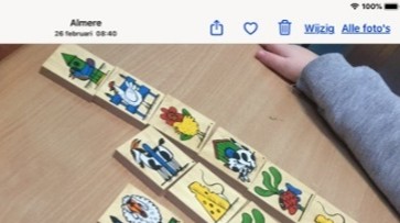 Wijzig de foto door op woord wijzig te
tappen