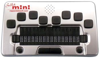 De Mini Seika, een compacte brailleleesregel met 16
braillecellen