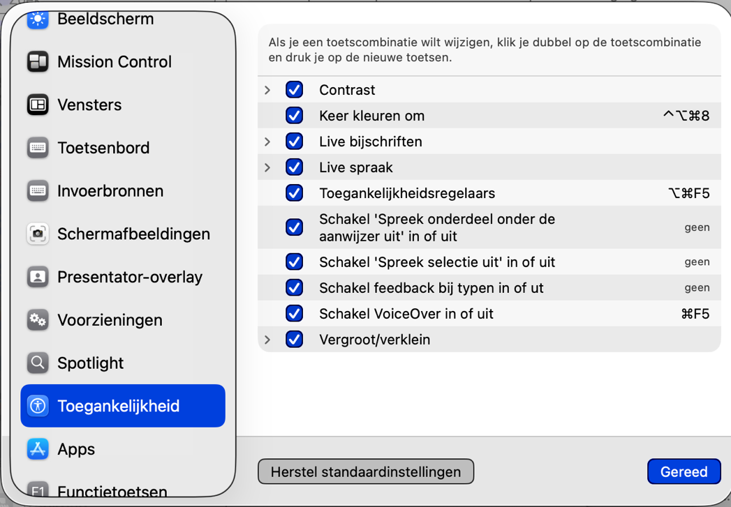 Scherm Toegankelijkheid
