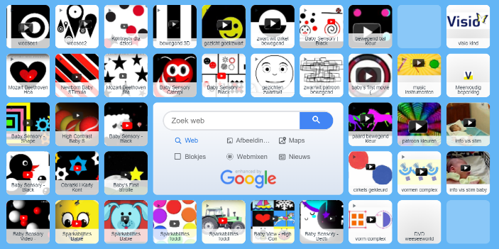 screenshot van symbaloo pagina 