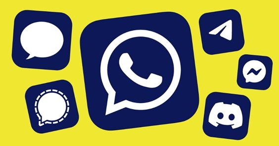 Zes logo's van whatsapp alternatieven bij elkaar
geplaatst