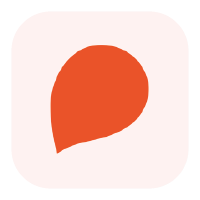 Storytel logo. Het app-pictogram van Storytel heeft de vorm van een
gestileerde oranje S.