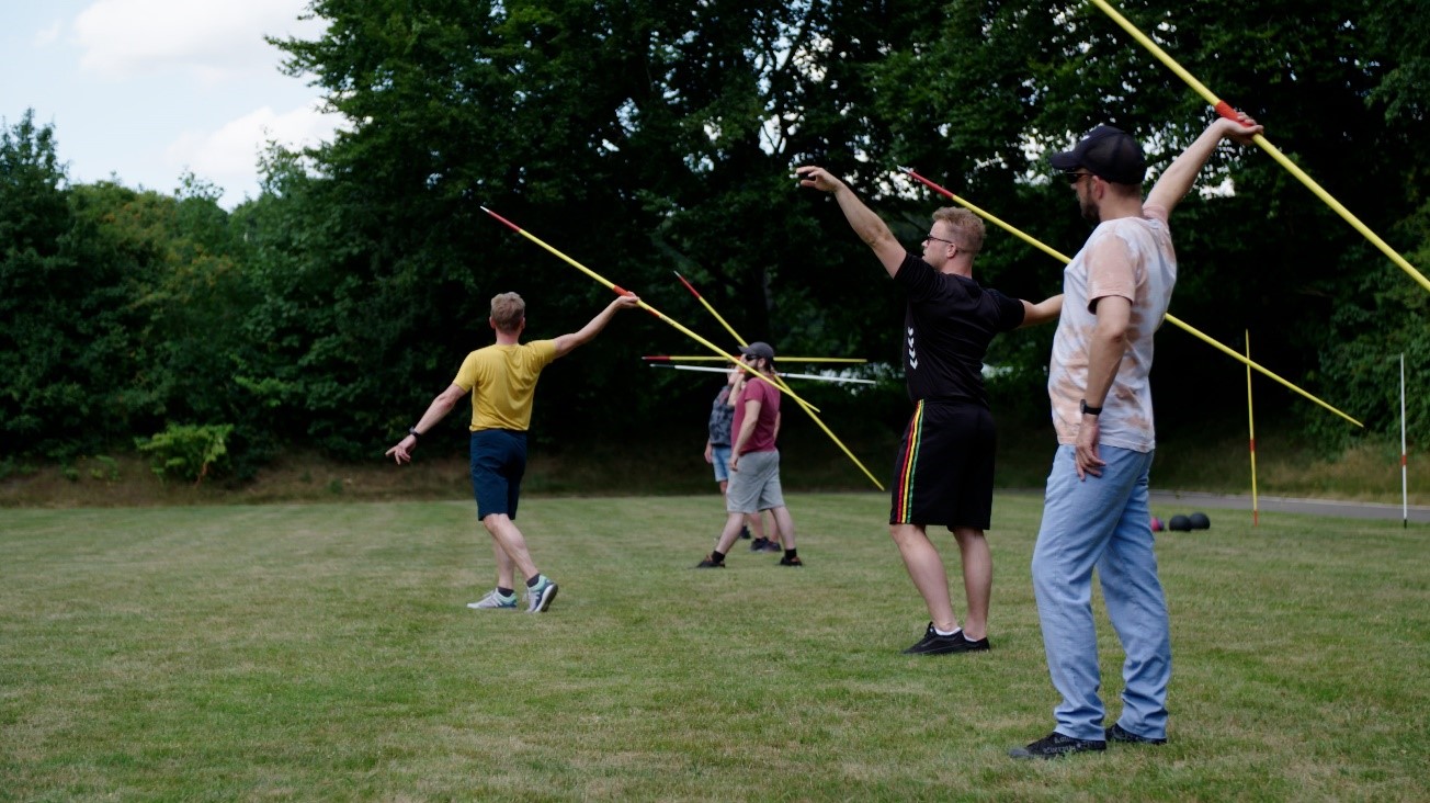 Speerwerpers met een visuele en auditieve
beperking.