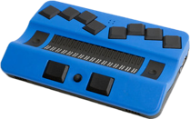 De Actilino, een compacte brailleleesregel met 16
braillecellen