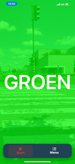 OKO scherm bij groen licht