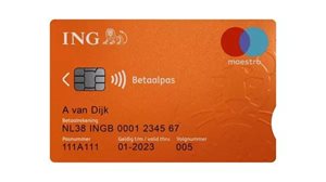 ING betaalpas met inkeping