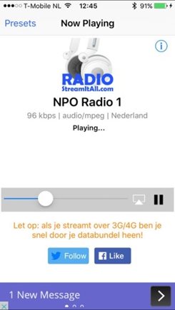 Now Playing , aan het afspelen scherm