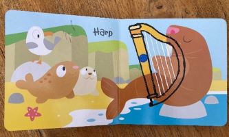 Tekening waarin de harp voelbaar gemaakt is 