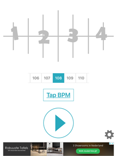 Speakbeat startscherm licht thema