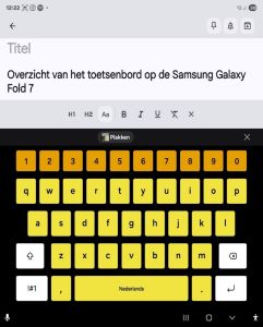 Toetsenbord als toestel dichtgeklapt is