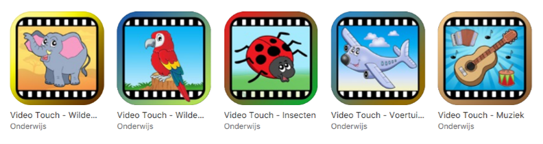 overzicht apps video touch