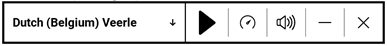 Knoppenbalk om de gesproken weergave van het boek aan te
sturen