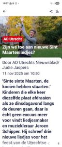 Krantenartikel op het kleine scherm