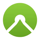 Logo van de app Komoot.