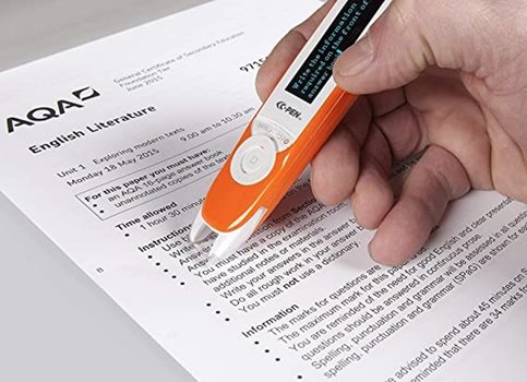 Tekst die wordt gelezen met C-Pen Exam Reader