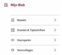 Mijn Bieb: Overzicht boeken